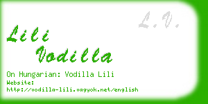 lili vodilla business card